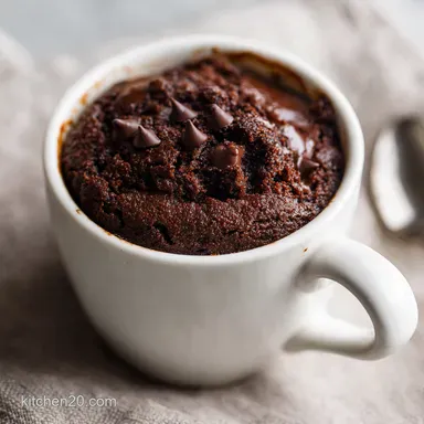 5-Min Chocolate Mug Brownie Recipe! Single Serving Bliss Recipe Card