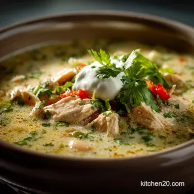 Creamy White Chicken Chili Ready in Under an Hour Easy Stovetop Recipe Card
