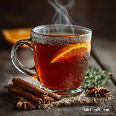 Sober Hot Toddy Cousin SlowSimmered Spiced Cider Hot Drink Recipe Card