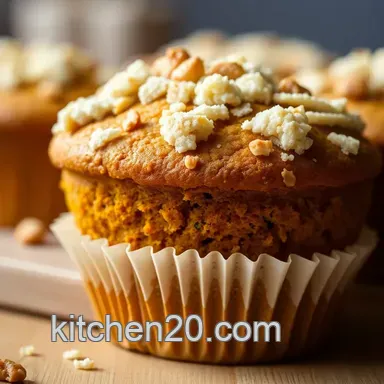 My Go-To Spiced Pumpkin Muffin Recipe | Streusel Topping! Recipe Card