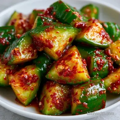 Spicy Asian Cucumber Salad with Gochujang Recipe Card