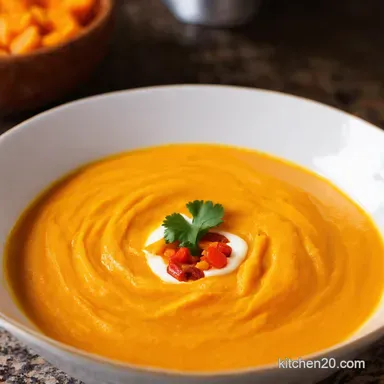 Spicy Butternut Squash Soup Chilli Kick My Easy Recipe Recipe Card