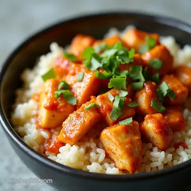 Quick Easy Spicy Thai Chicken and Brown Rice Bowls