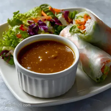 Spring Roll Peanut Sauce: Easy 10-Minute Creamy Dipping Sauce Recipe Card