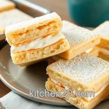 Square langue de chat sandwich cookies recipe: Easy Vanilla Cream Delight!