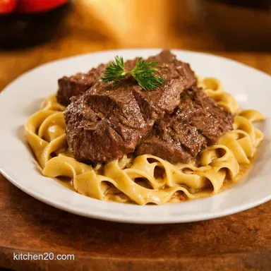 Steak Stroganoff: Leftover Steak's Delicious Second Act Recipe Card