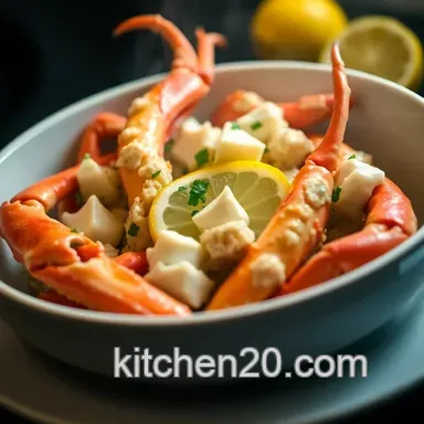 Steamed Dungeness Crab Legs with Garlic Herb Butter: An Easy Delight Recipe Card