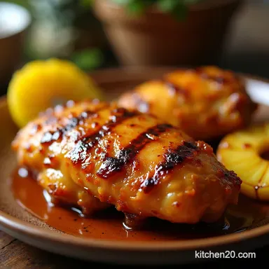 Foolproof Honey Pineapple Grilled Chicken Recipe Sticky Sweet Recipe Card