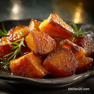 Southern Oven Candied Sweet Potatoes Sticky MapleBrown Sugar Glaze Recipe Card