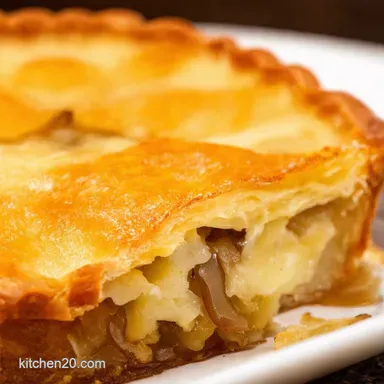 Caramelized Onion Tart StickySweet Gruy&egrave;re Phyllo Recipe Card