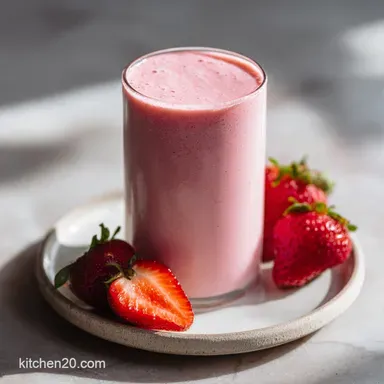 Strawberry Protein Shake in 5 Minutes Recipe Card
