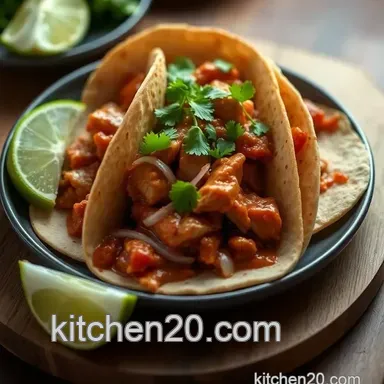 My Family's Favorite Chicken Tinga Tacos with Smoky Chipotle Sauce Recipe Card