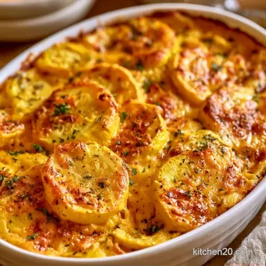 Summer Squash Casserole with Ritz Crackers Recipe Card
