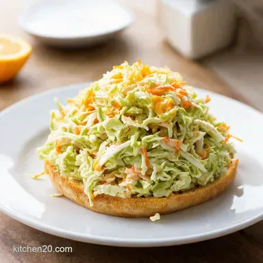 Sunshine Citrus No Mayo Coleslaw Bright Tangy Recipe Card