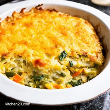 Sunshine Summer Vegetable Gratin Recipe Easy Potluck Side Recipe Card