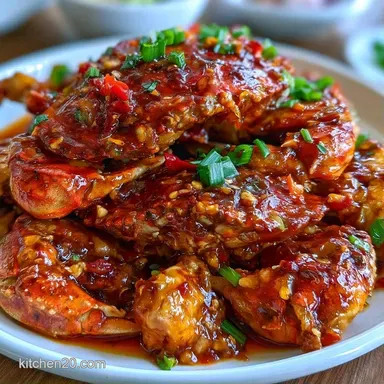 Sweet Chili Crab for 4 Servings Recipe Card