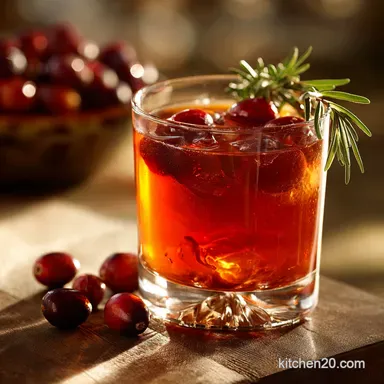 Thanksgiving Cocktails: Easy Batch Punch Recipe (Bourbon Cranberry) Recipe Card