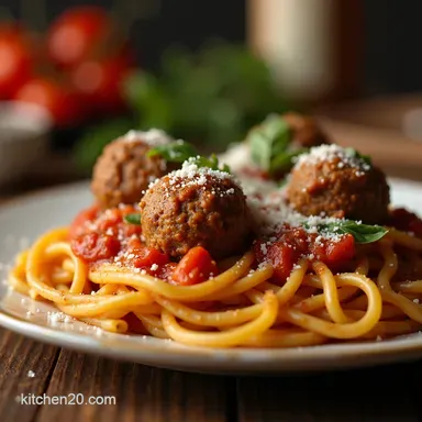 My 30Min Marry Me Meatball Pasta Creamy SunDried Tomato Hearty Recipe Card
