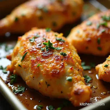 The No Fuss Feast Parmesan Crusted Chicken Sheet Pan Dinner Recipe Card