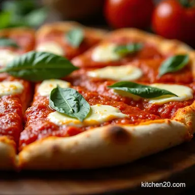 Margherita Pizza Perfection An Italian Classic at Home Recipe Card