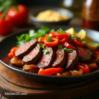 Sizzling Chinese Pepper Steak Restaurant Quality at Home Recipe Card