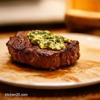 BBQ Grilled Steak Recipe Garlic Herb Butter Perfection Recipe Card
