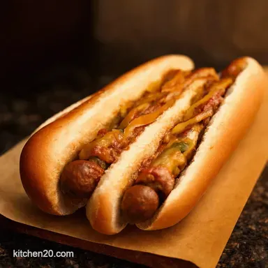 Chicago Hot Dog Recipe Dragged Through the Garden Perfection Recipe Card