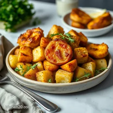 The Ultimate sunday roast: Crispy Potatoes & Yorkshire Puds Recipe Card