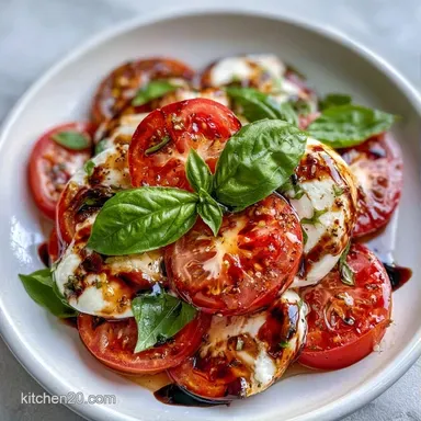 Tomato Caprese Salad with Balsamic Glaze Recipe Card