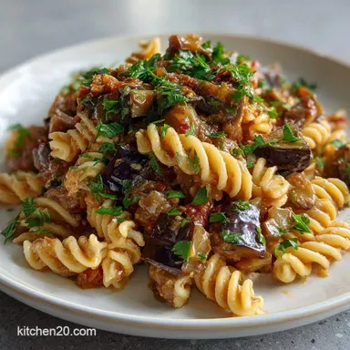 Trofie alla Norma: Quick Creamy Sicilian Eggplant Pasta Recipe Card