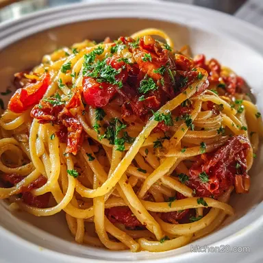 Creamy Tuscan Slow Roasted Tomato Pasta for 4 Recipe Card