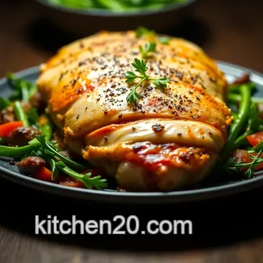 Tuscan Stuffed Chicken Breast Recipes: Easy Italian Delight Recipe Card