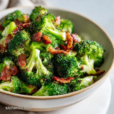 Broccoli Salad with Bacon and Cheese for 8 Servings Recipe Card
