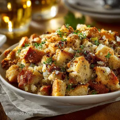 Homemade Stuffing: Crispy Sourdough Stuffing for Turkey Dinner Recipe Card