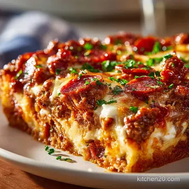 Pizza Casserole Recipe: The Ultimate Hearty Deep-Dish Family Dinner Recipe Card