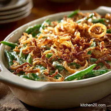 Green Bean Casserole: Best Ever Creamy Bake Crispy Shallot Topping