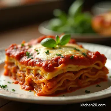 The Best Homemade Lasagna with Rich Ragu B&eacute;chamel Recipe Card