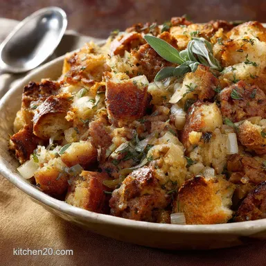 Sausage Stuffing Recipe: The Ultimate Sage Onion Holiday Classic Recipe Card