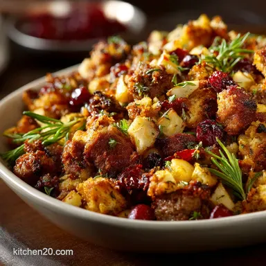 Sausage Apple and Cranberry Stuffing: The Ultimate 5-Star Recipe Recipe Card