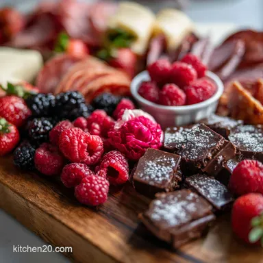 Valentine s Day Charcuterie Board Idea with Chocolate and Berries - Effortless Elegance