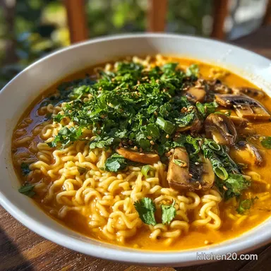 Vegan Thai Red Curry Ramen in 20 Minutes