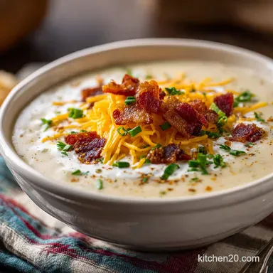 Baked Potato Soup for 6 Servings Recipe Card