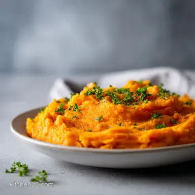 Velvety Mashed Sweet Potatoes in 25 Minutes Recipe Card