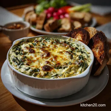 Spinach Artichoke Dip: Velvety Texture, No Separation Recipe Card