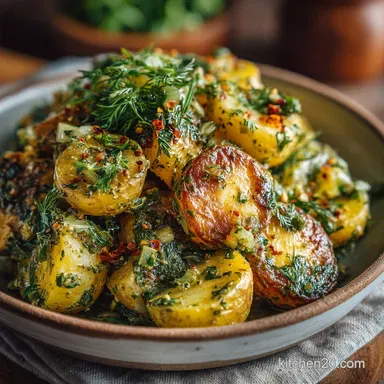 The Best Herb Potato Salad with Zesty Dijon Vinaigrette Recipe Card