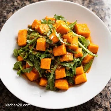 Warm Butternut Squash Salad A Harissa Halloumi Dream Recipe Card