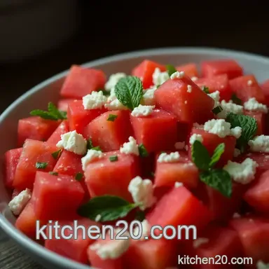 Easy Watermelon Feta Mint Salad: The Ultimate Summer Side Dish Recipe Card