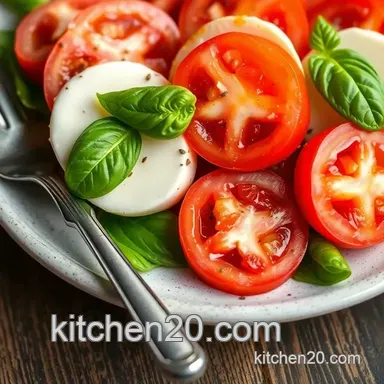 Wide angle macro photography chef: 5 Easy Ways to Create a Stunning Caprese Salad! Recipe Card