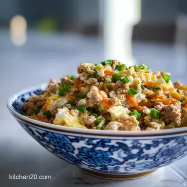 Weight Watchers Egg Roll in a Bowl Recipe with Ground Turkey in 20 Minutes Recipe Card