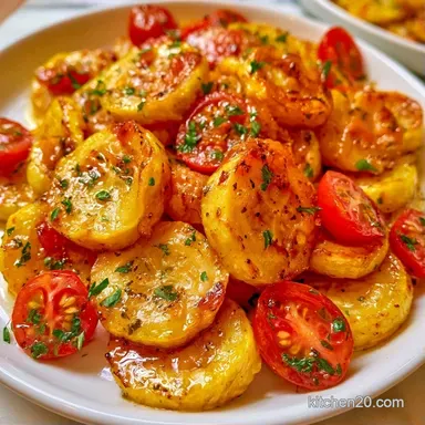 Yellow Squash with Tomatoes: Pan-Seared Recipe Card